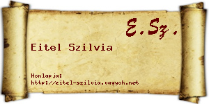 Eitel Szilvia névjegykártya
